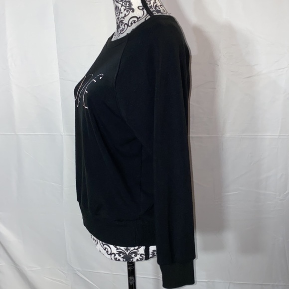 Victoria’s Secret Pullover Black & Pink Sweatshirt Size Small Vintage Y2K - Picture 6 of 9